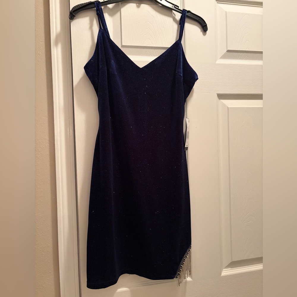 Chic Midnight Blue Mini Dress